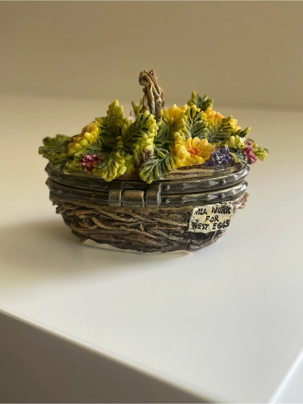 Vintage Suzie’s Spring Basket w/Snoozie McNibble Boyds Bear